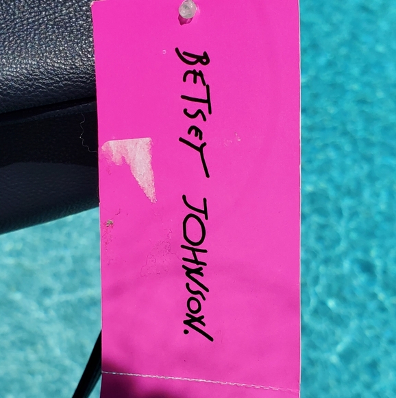 Betsey Johnson Black Crossbody with Scarf-NEW WITH TAGS, Navy & light Blue - Picture 5 of 17